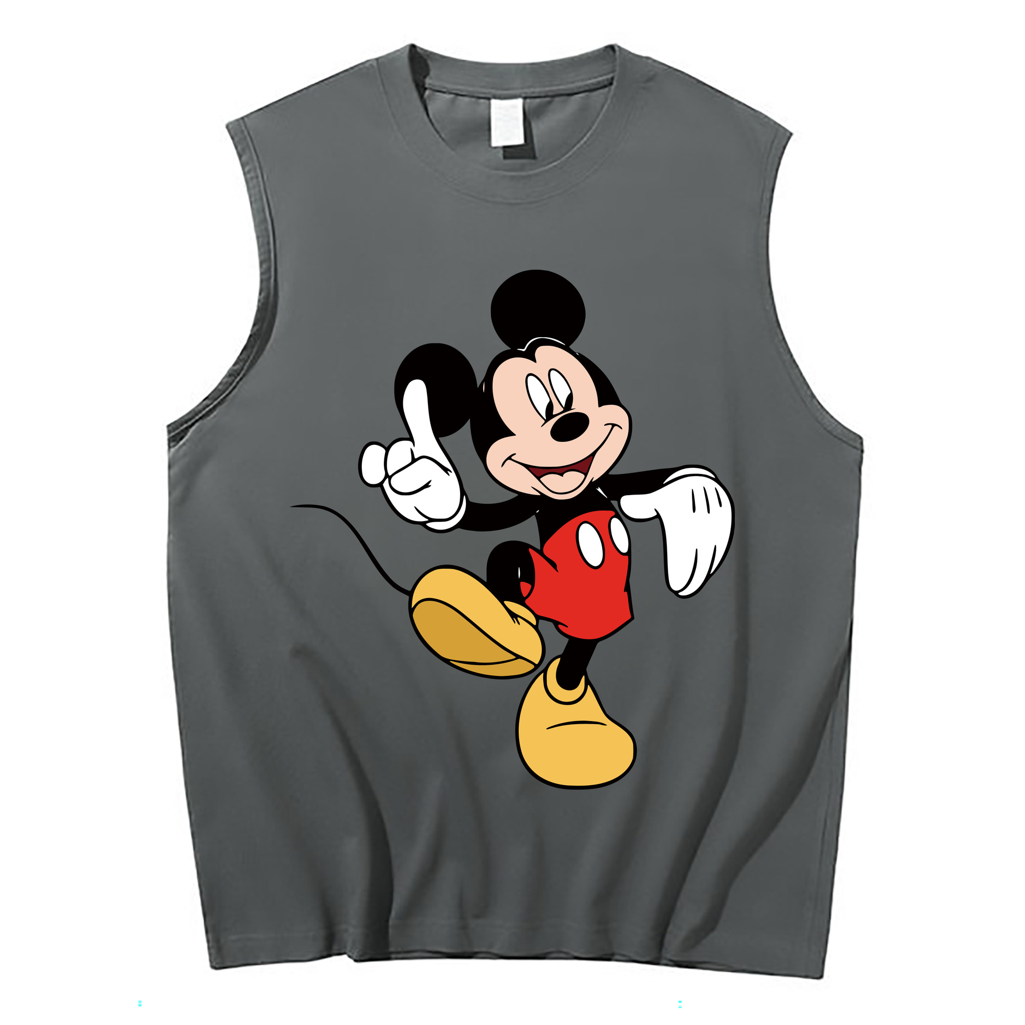 ミッキーマウス Mickey Mouse コットン100％タンクトップ（フロントプリント）